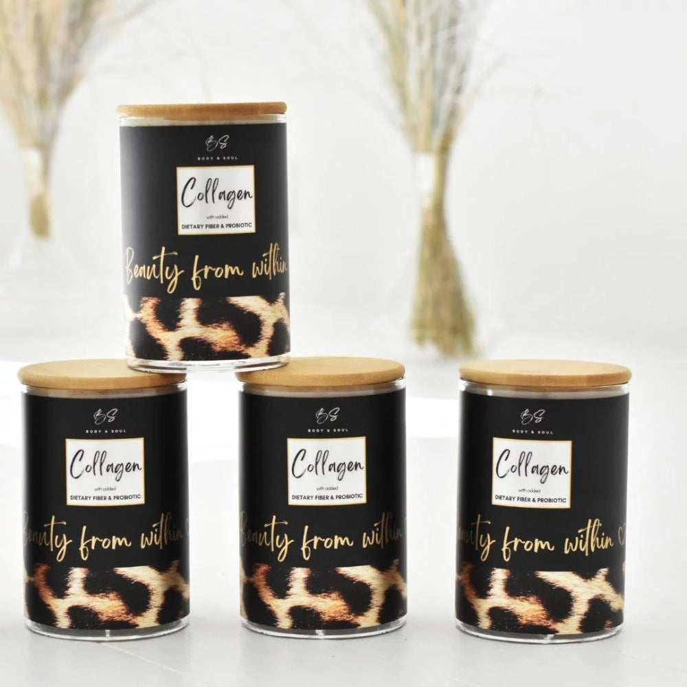 Body & Soul Glass Collagen Storage Jar