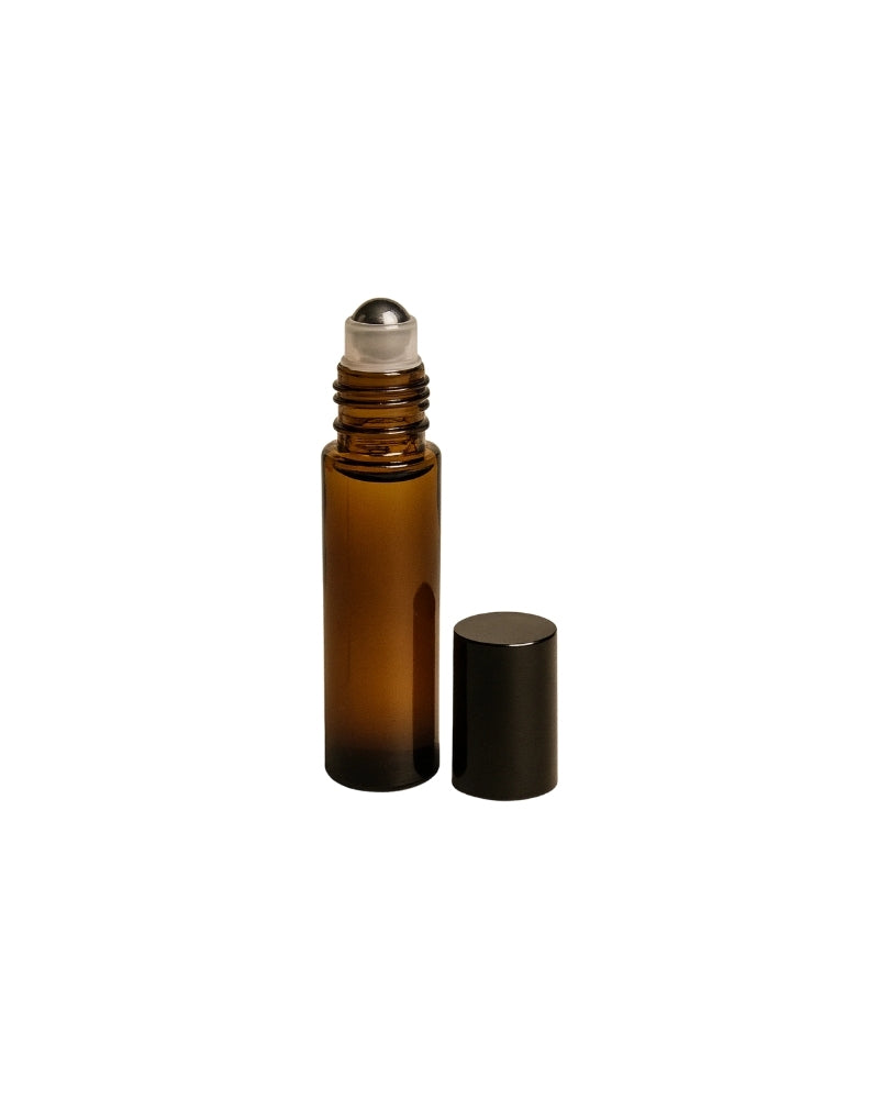 Empty Glass Amber Bottle
